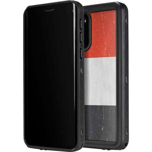 Yemen Flag Distressed Galaxy S20 Plus Waterproof Case